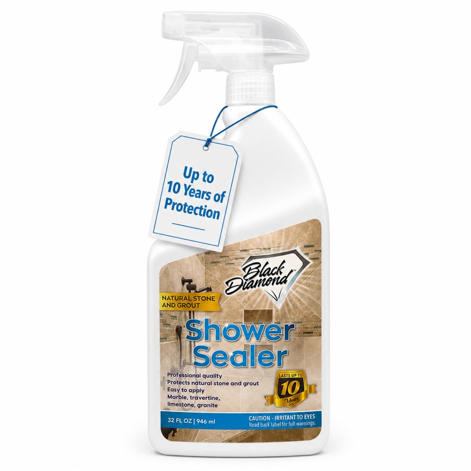 Natural Stone Shower Sealer – Penetrating Water-Based Sealer for Marble, Gran…