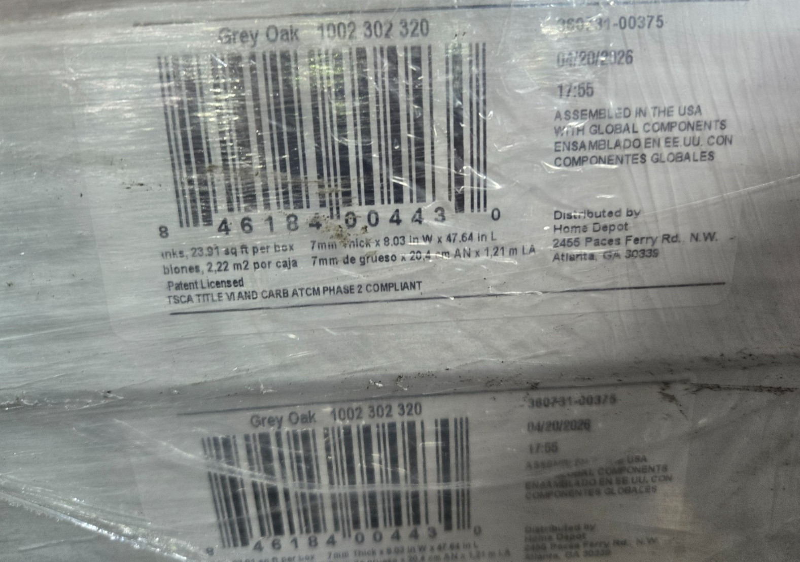 Pallet Sale – Trafficmaster Flooring Grey Oak 7mm – 33 cases