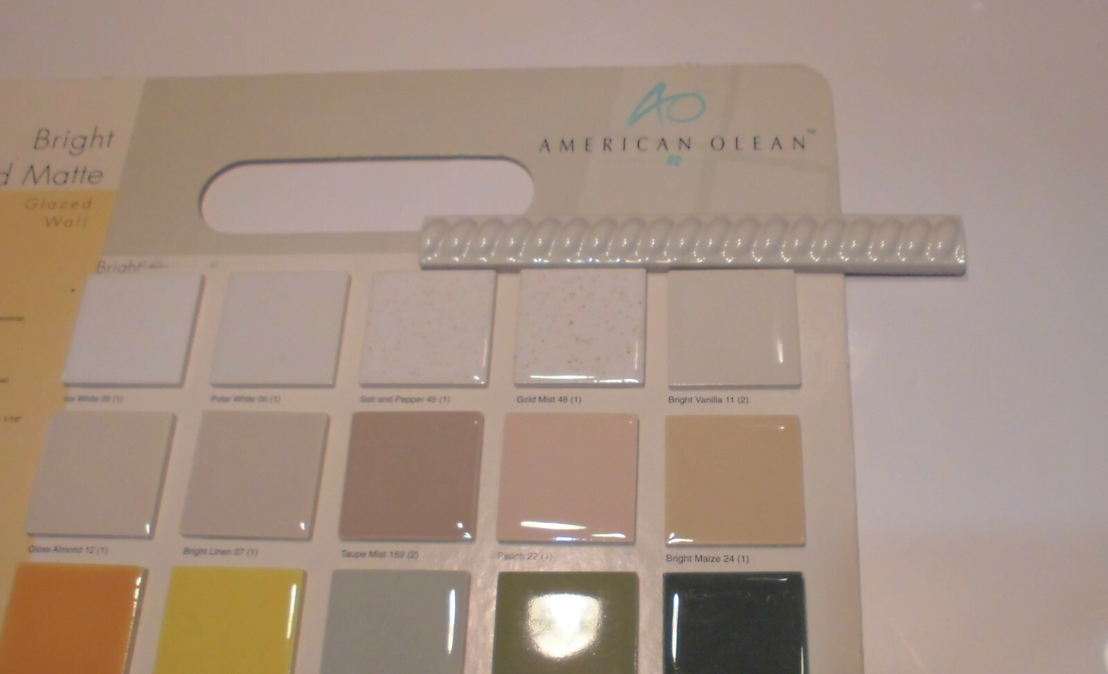 10 pcs. *Bone-Vanilla color: Ceramic Liner-Pencil-Sizzle Tiles; 5/8″ X 6″ Twist