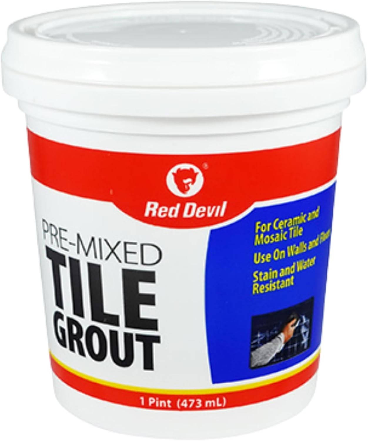 Made in USA Pre-Mixed Tile Grout, 1 Pint – Effortless Cleanup & Strong Bonds