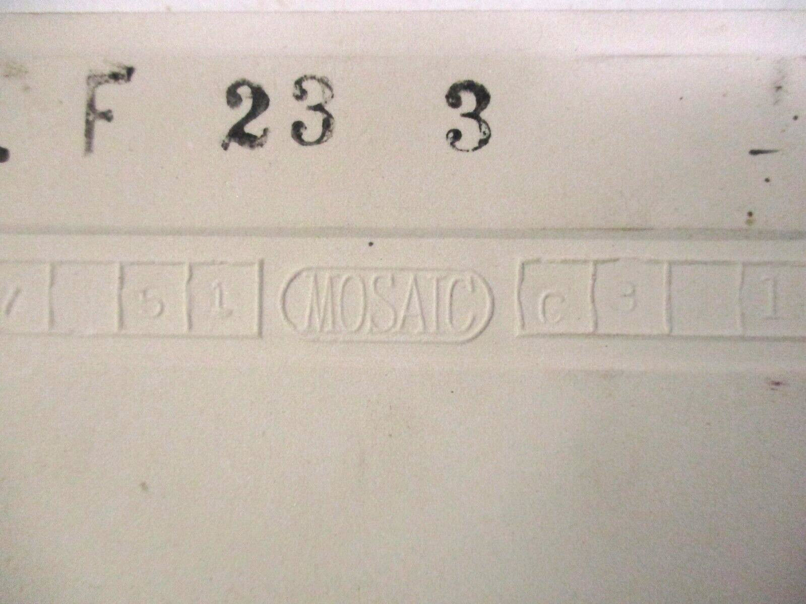 1 Tile Mosaic USA 4-3/8″ Gloss Cream Off White Ceramic Wall 1950s Retro Vintage