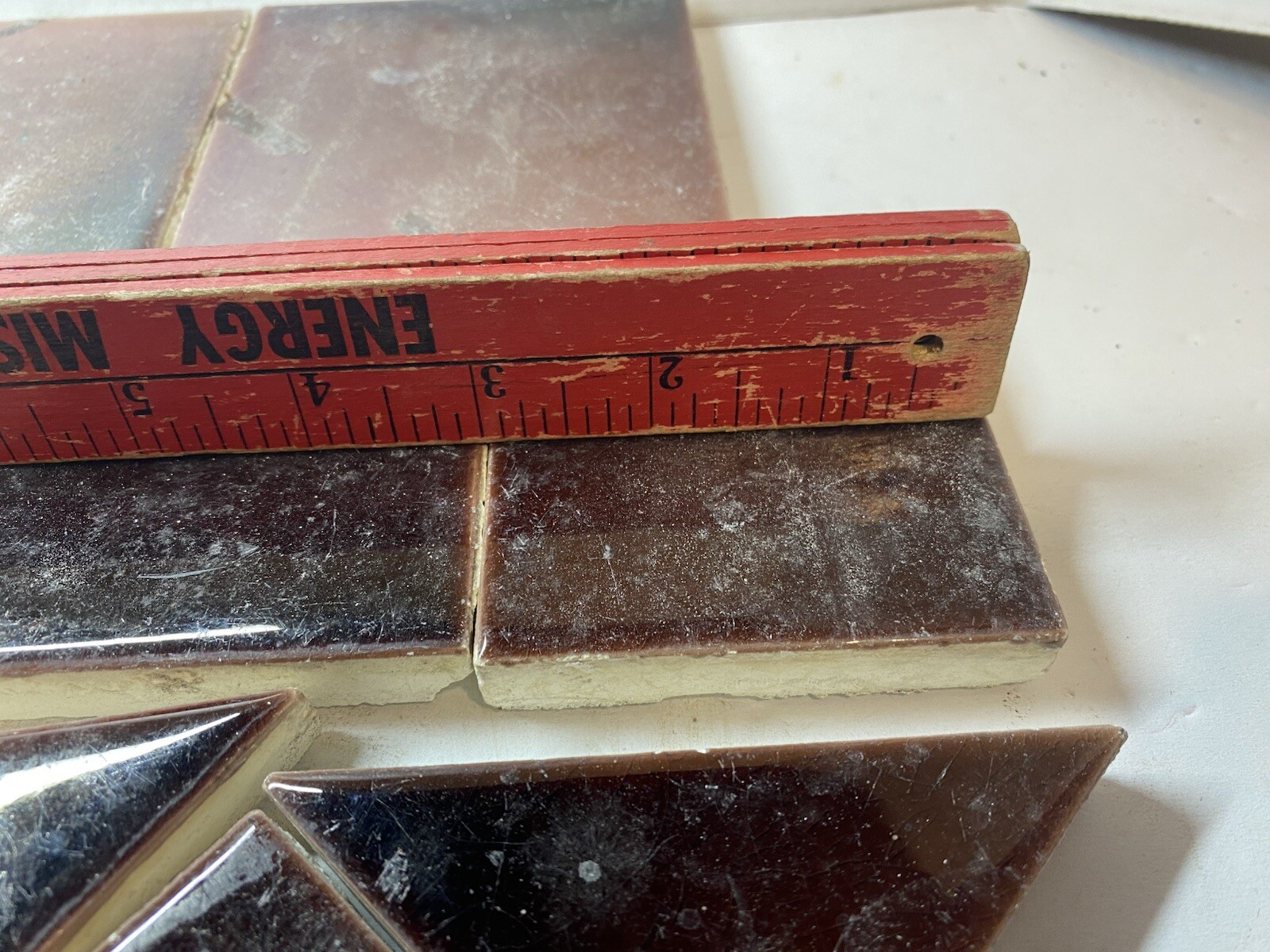 Vintage Lot Of 20 Reclaimed Salvage Wall Tiles Various Sizes And Conditions