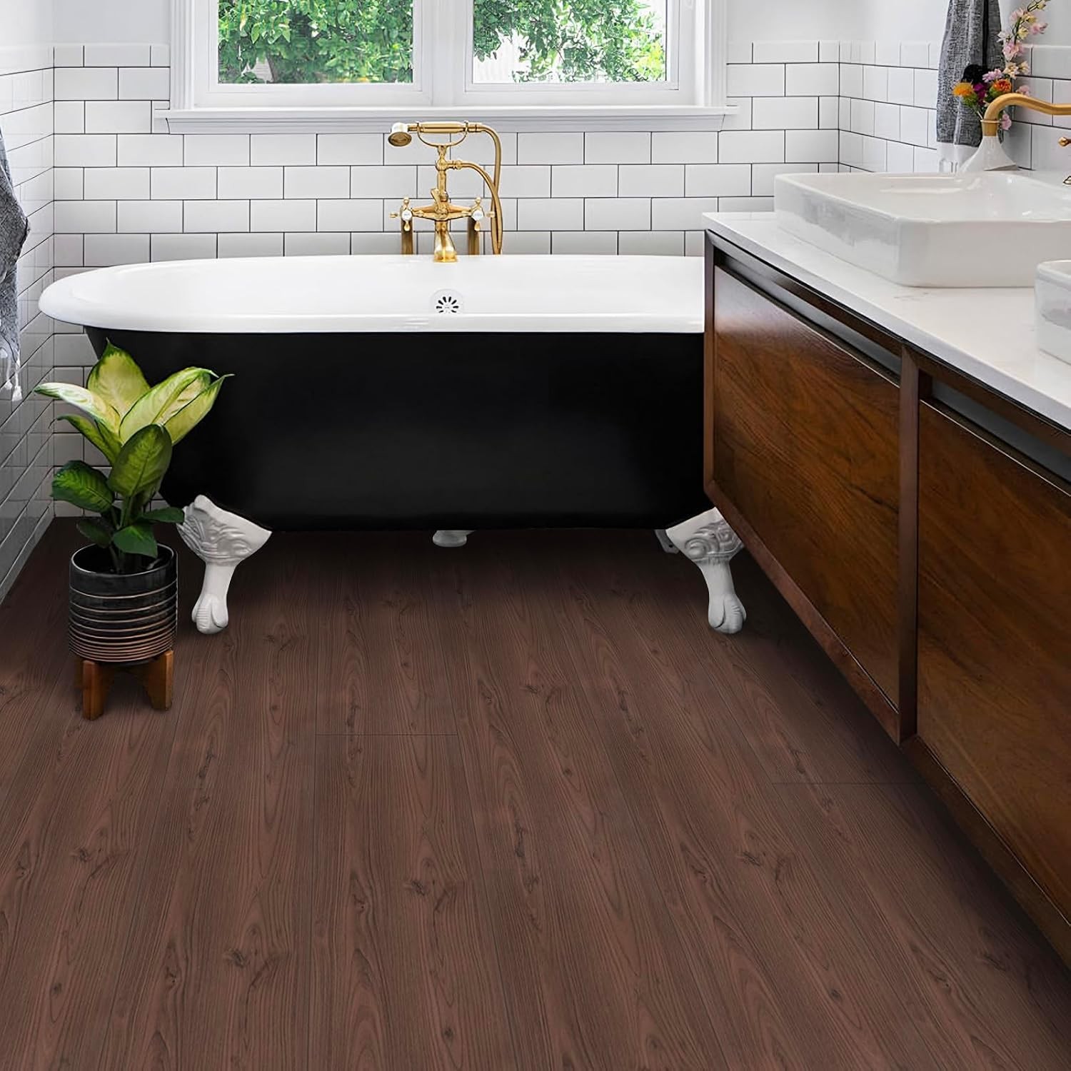 Peel and Stick Floor roll:12 *118in Vinyl Flooring roll Waterproof,self-Adhesive