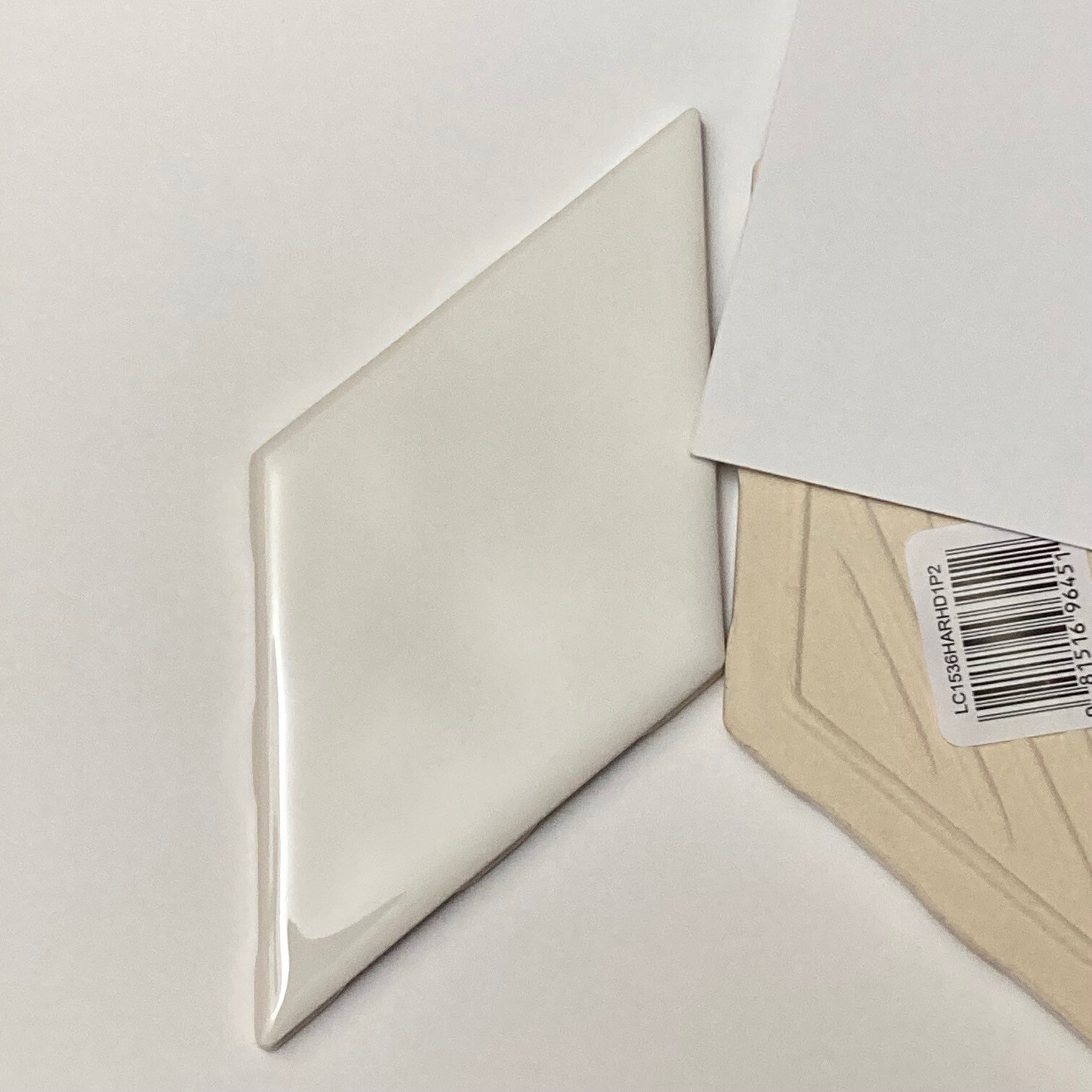 MARAZZI LuxeCraft Diamond Rhombus White Glazed Glossy Ceramic Wall Tile 3″ x 6″