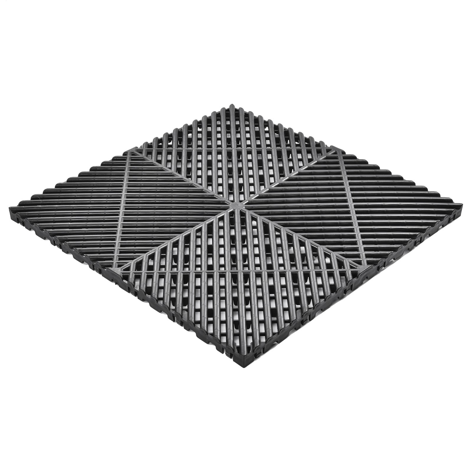 40 Packs Interlocking Garage Floor Tiles Vented Water Drainage 15.75×15.75”