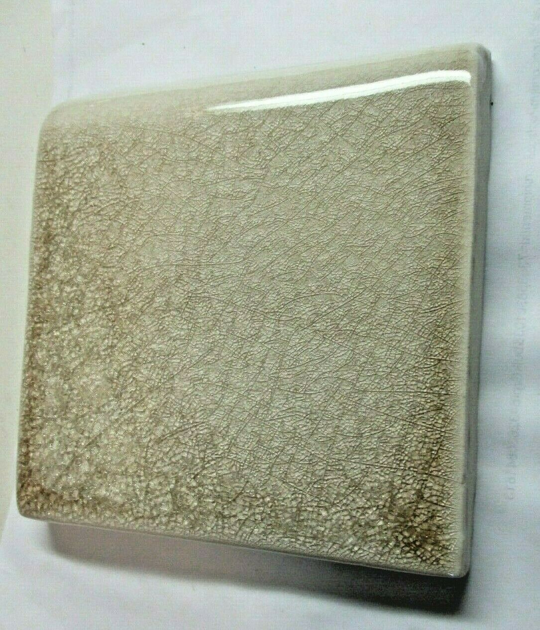Walker Zanger 4-1/4″ Antiqued Crackle Beige Bullnose Porcelain Wall Tile 2004