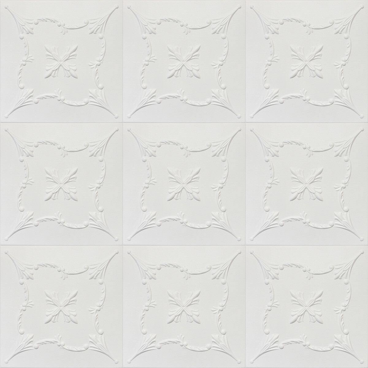 Ceiling Tiles Texture Glue Up 20×20 R38 White Pack of 96 pcs 253 sq ft