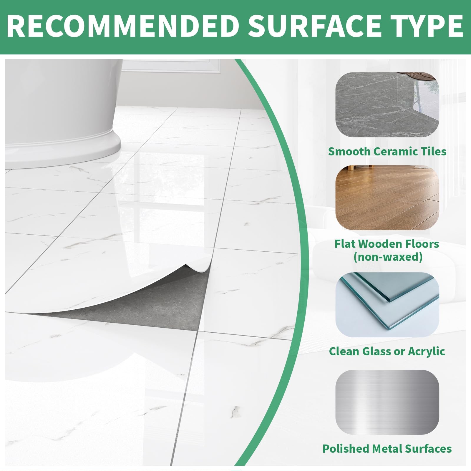 10-Pack Peel and Stick Floor Tiles Vinyl Floor 12 x 12 inch Self Adhesive Wat…