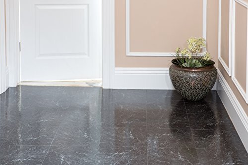 FTVMA40920 Nexus Vinyl Tile, Marble Black with White Vein, 20 count(pack of 1…