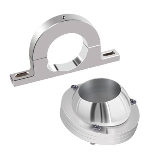 S 2″ Swivel Base Floor Mount & 2″ Column Polished Aluminum keyed Steering