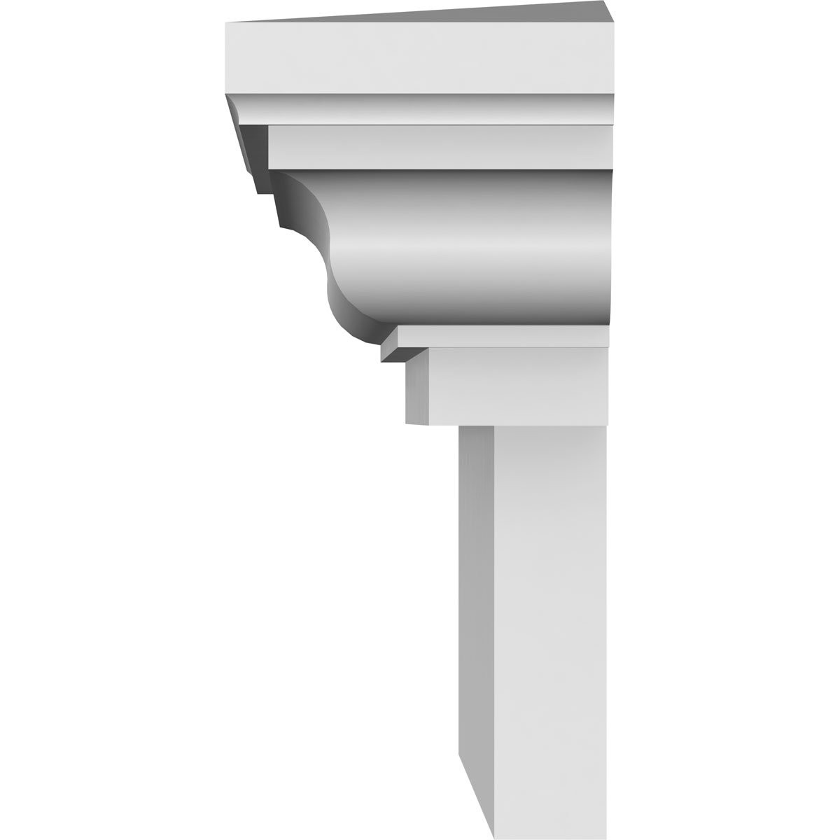 Ekena Millwork 35″ Bottom Width x 41 1/4″ Top Width x 9″H x 1″P Crosshead