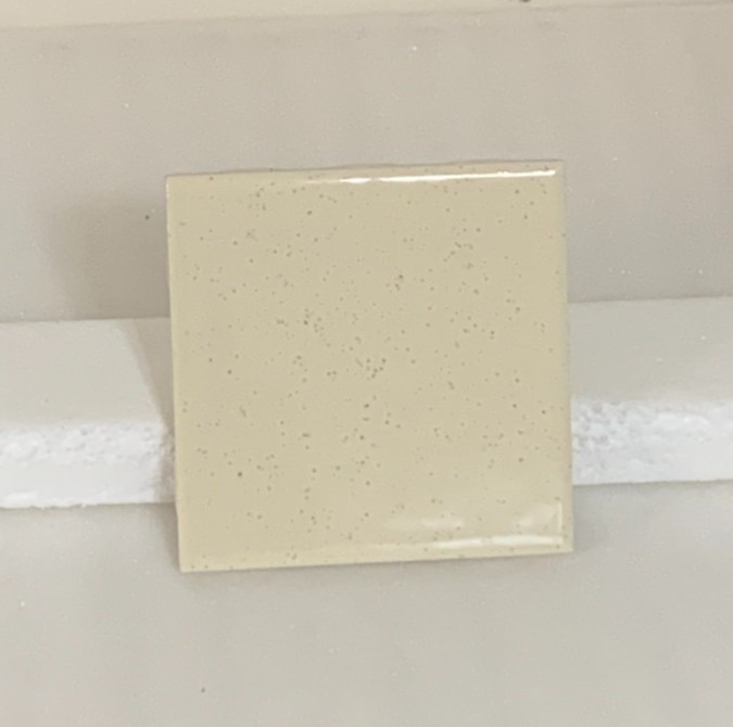 New Vintage Ceramic 4 1/4″ x 4 1/4″ Cream / Brown Sparkle Gloss Made in USA