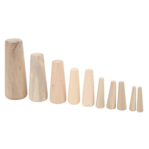 Marine Boat Wooden Conical Bungs Plugs Set, 10pcs Marine Tapered Thru Hull