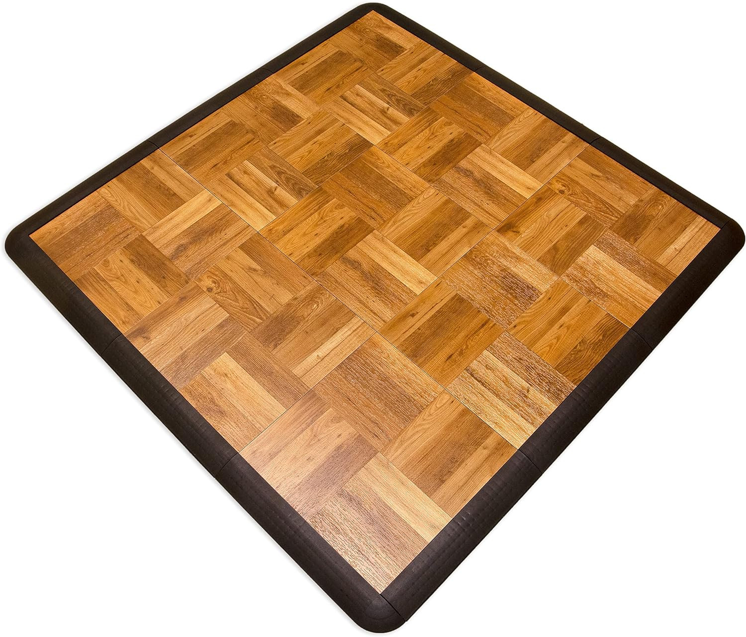 Interlocking Oak Dance Floor Kit – 3′ x 3′ Lightweight 21 Piece Set