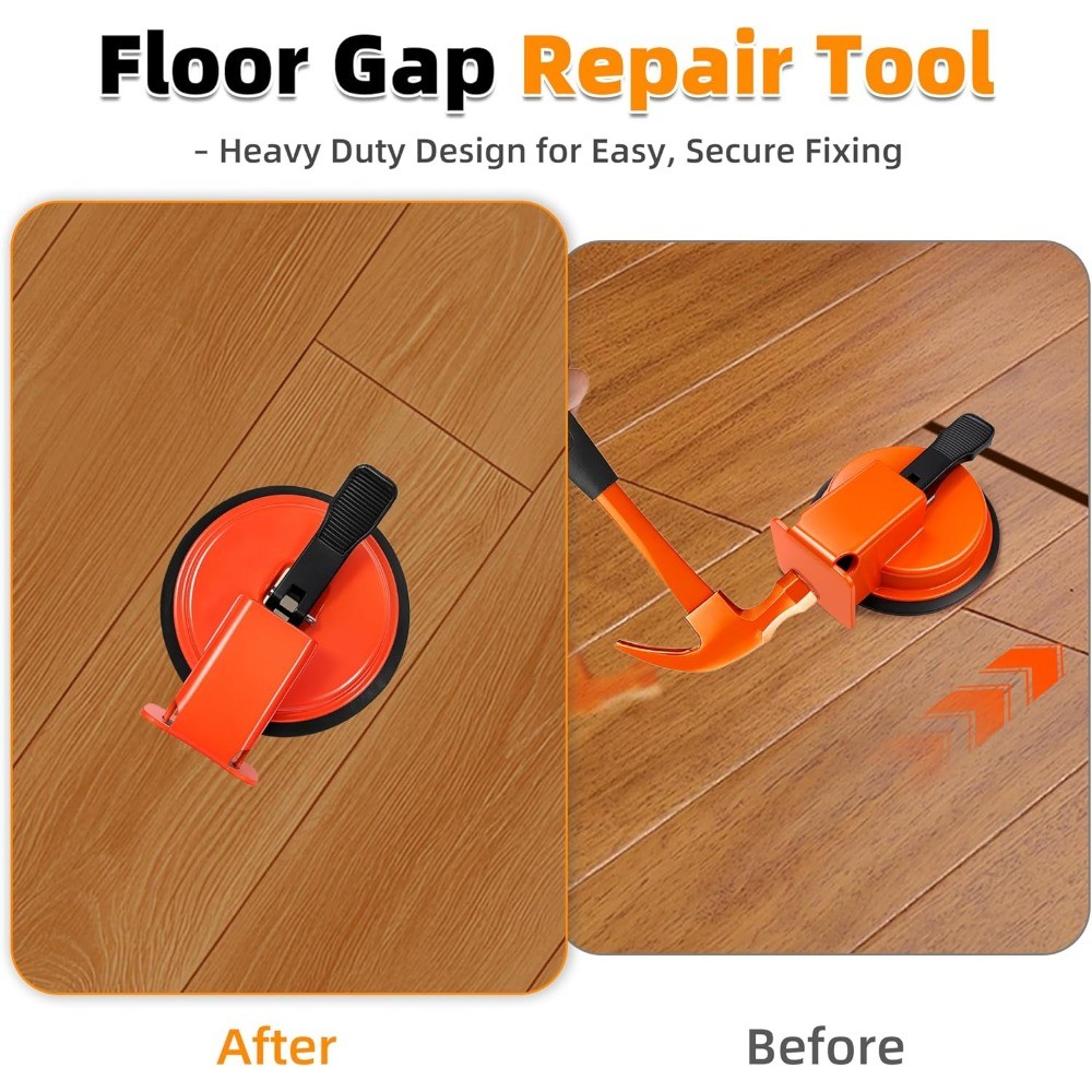 Floor Gap Repair Tool with Iron Suction Cups for Laminate Vinyl Engineered Wood