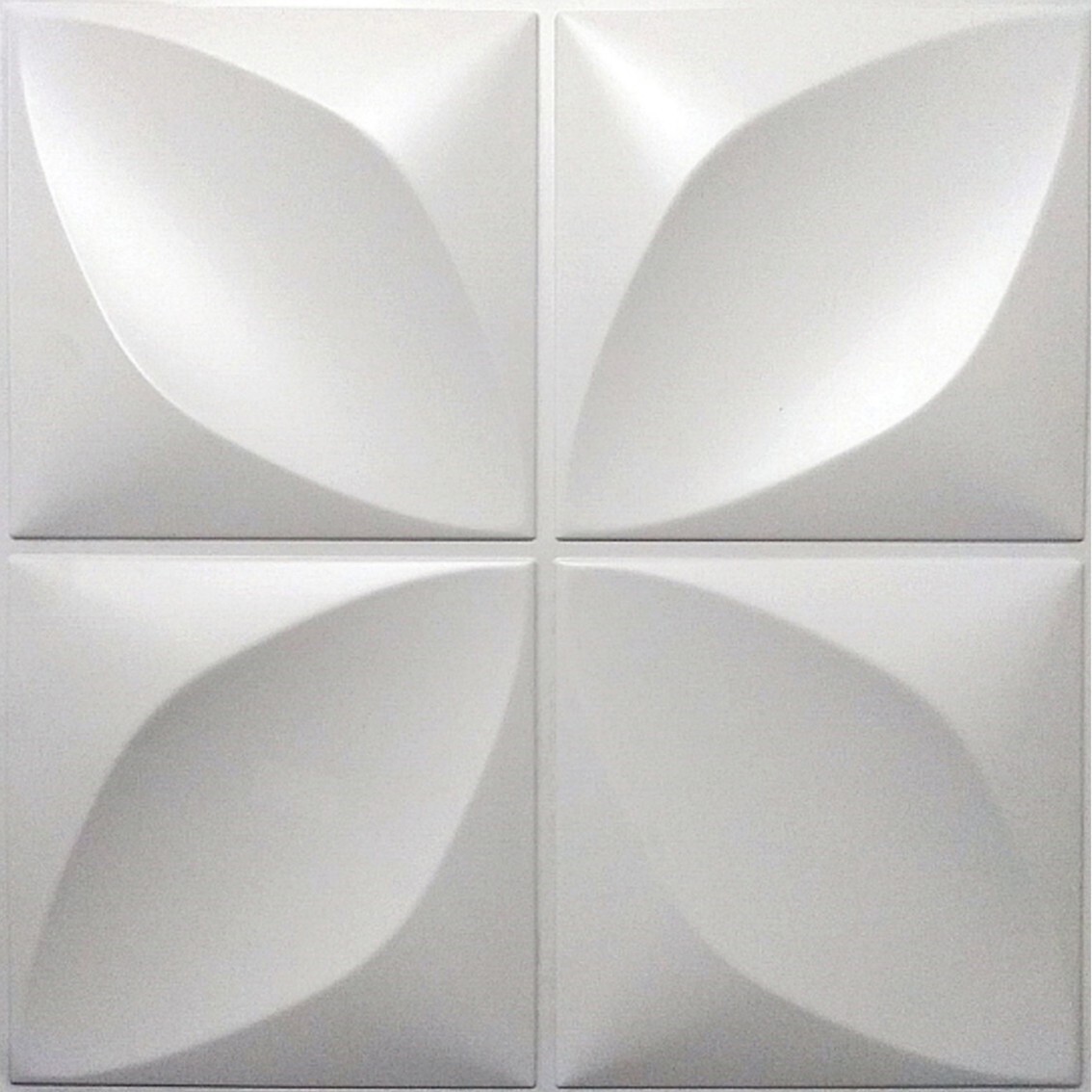 GF Casa Decor Textured 3D PVC Wall Panels PRIMAVERA – 12pc White 19.7″ x 19.7″