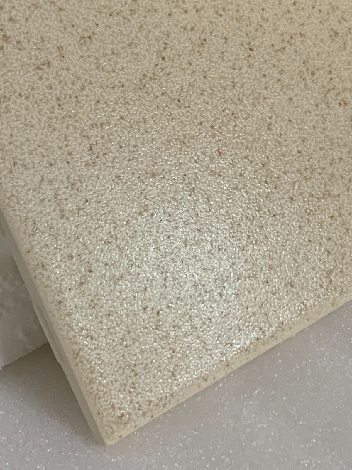 Vintage New Mosaic Ceramic Beige / Brown Speckled 4 3/8″ x 4 3/8″ Crystalline