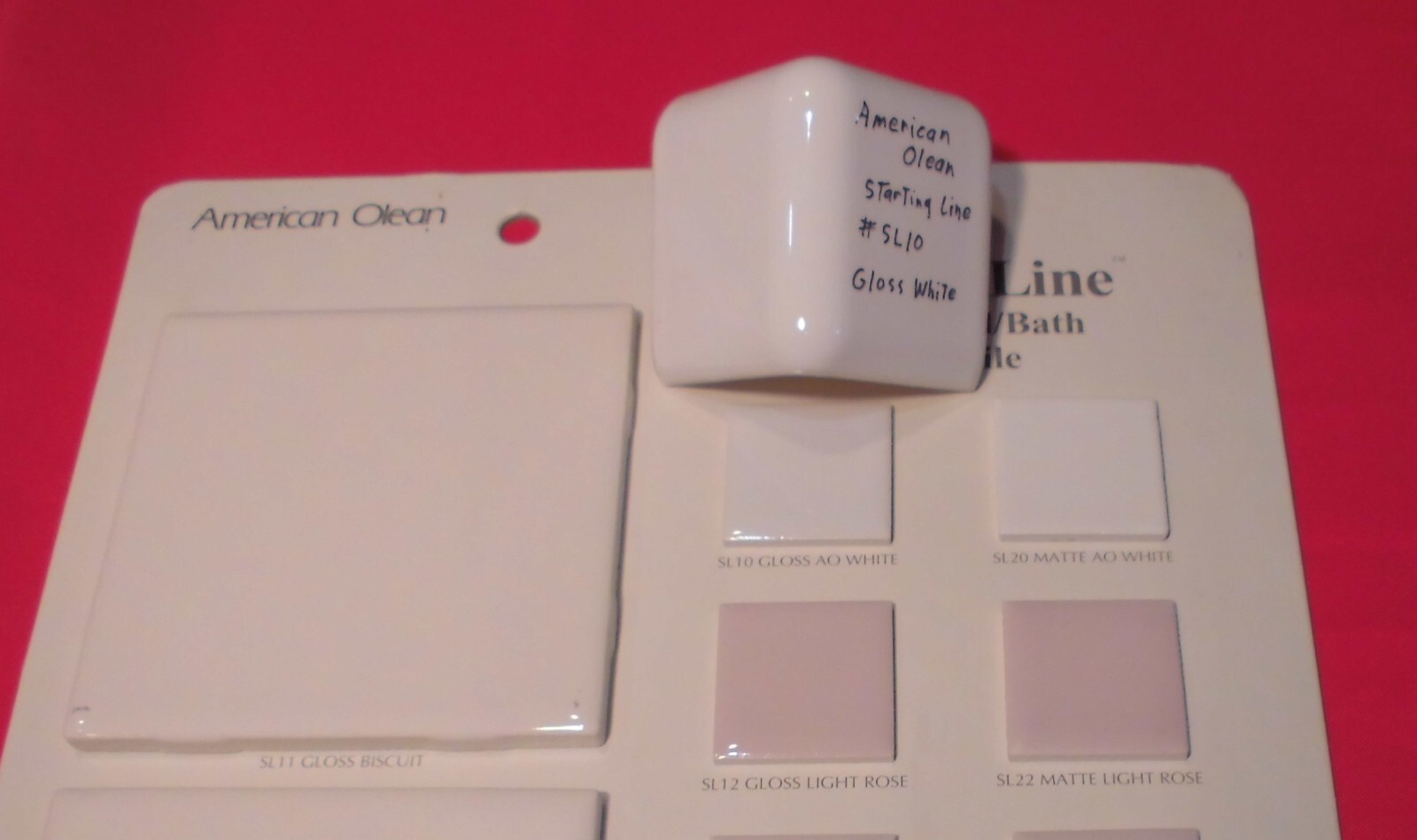 1 pc. Starting Line White: V Cap Corner Ceramic Trim Tile, Countertop Edging, AO