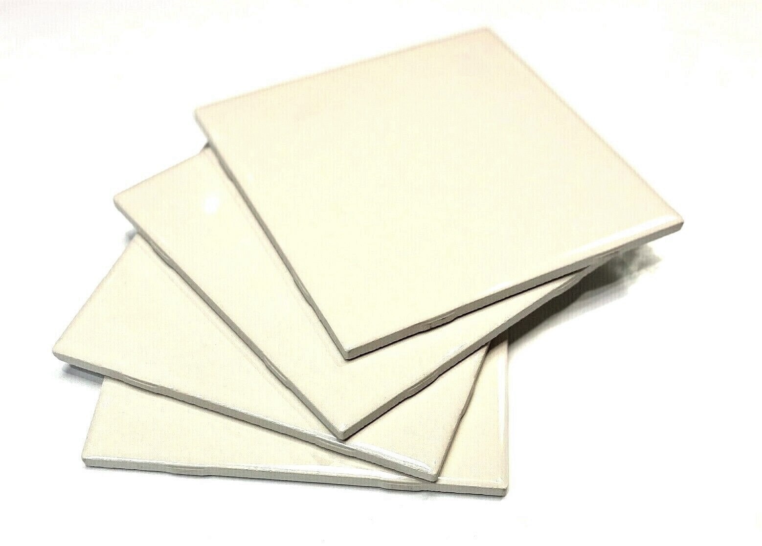 6×6 Polished Almond Ceramic Backsplash Wall Tile Bath Kitchen (1 PIECE)