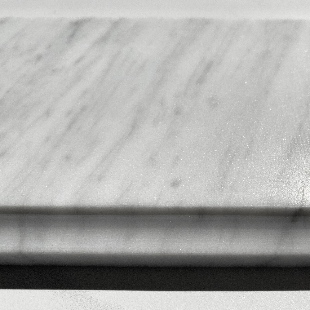 C12H Baseboard Carrara Marble Trim Tile Venato Carrera Bianco Honed 5×12