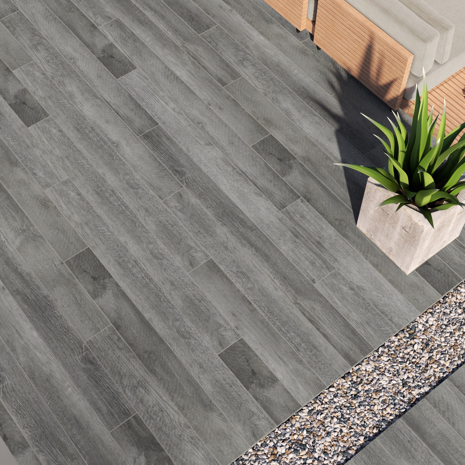 Ackland AKLNP8X47M-CA 8″ x 47″ Rectangle Exterior Paver Tile – – Hidden Hickory