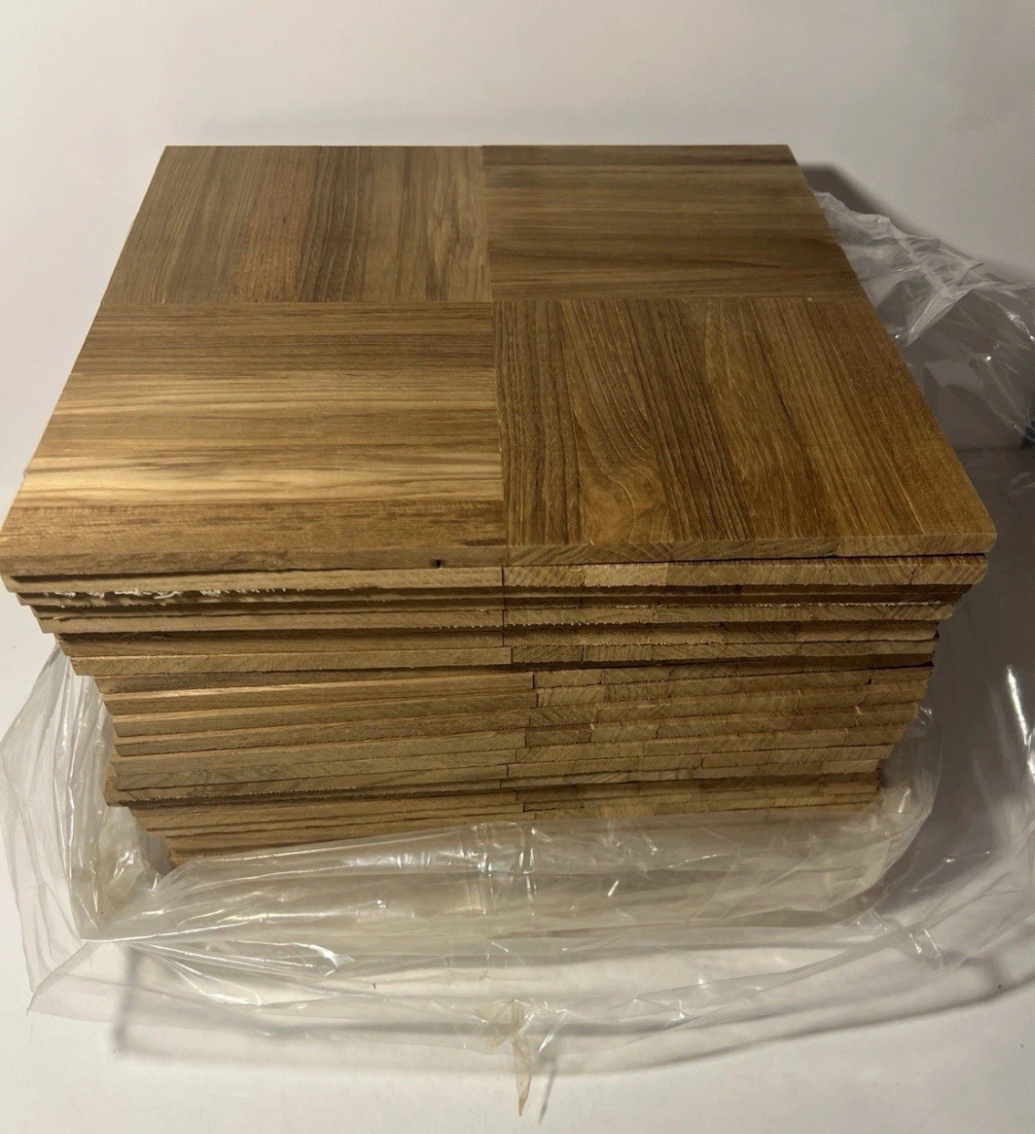 Parquet Teak Floor Tile! 12”x12” Amazing Find! 25 Tiles Per Box Great for Boats!