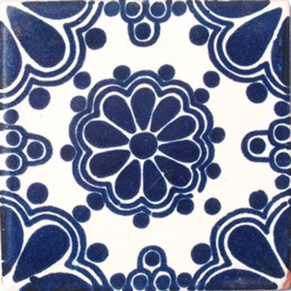 C#028) MEXICAN TILES CERAMIC HAND MADE SPANISH INFLUENCE TALAVERA MOSAIC ART