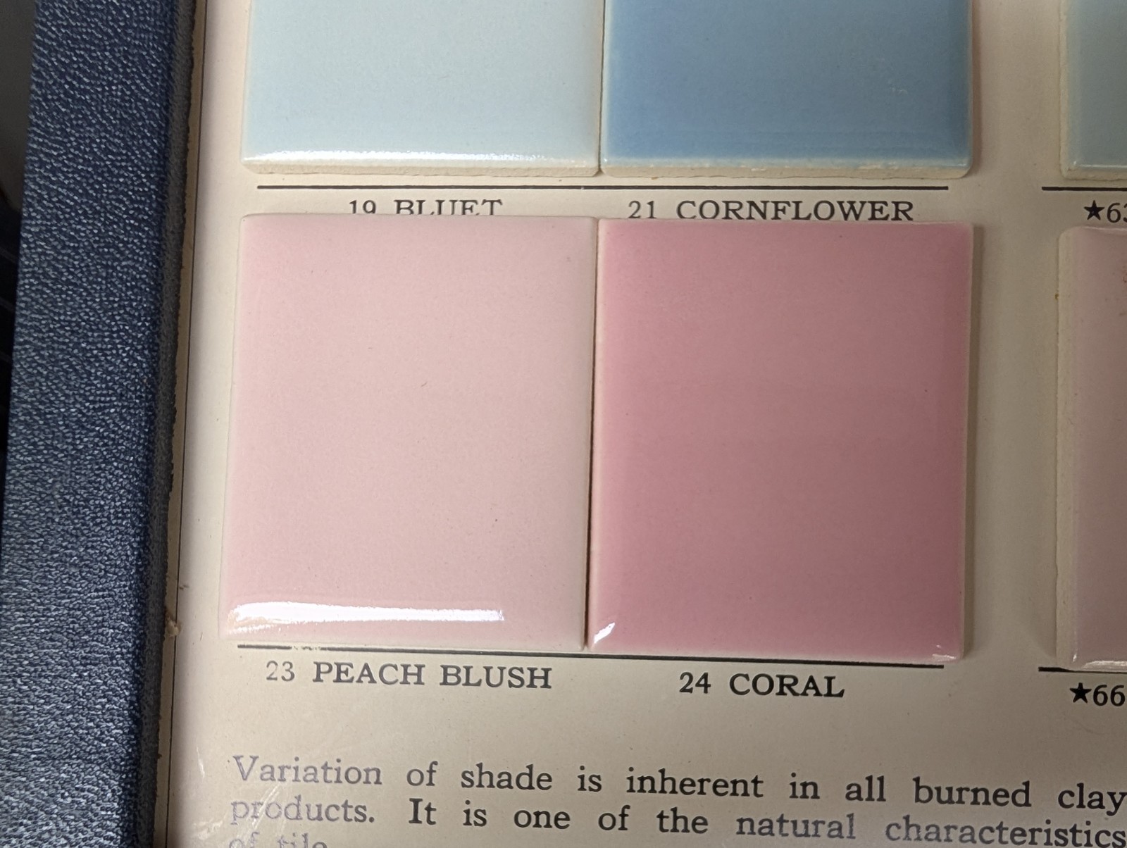4 pcs American Olean Vintage Ceramic Tile 4 1/4″ Pink Blush Octagon #23 Glossy