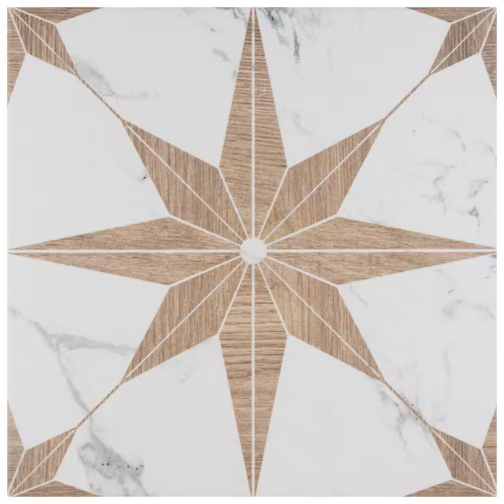 Llama Stella Loire Noce 9-3/4 In. X 9-3/4 In. Porcelain Floor and Wall Tile (10.