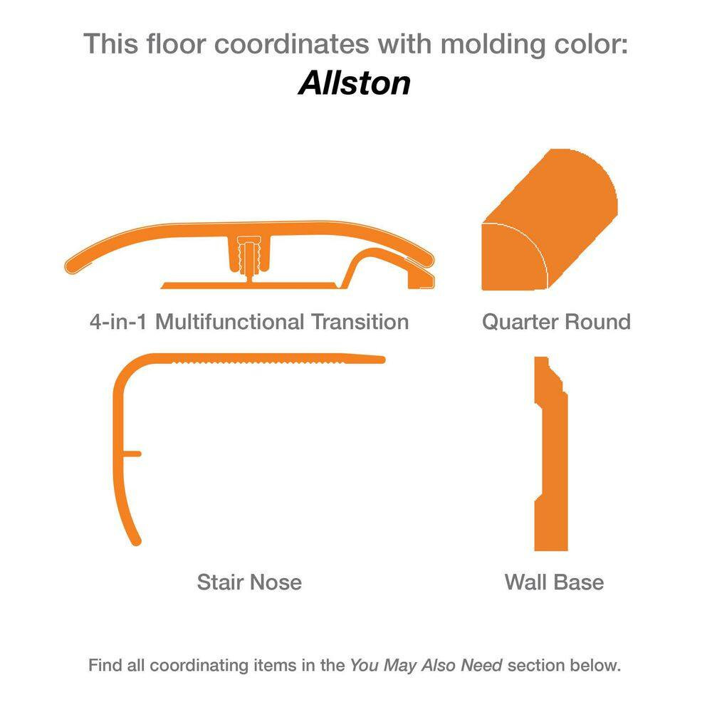 Redwood Shores Oak 6 MIL X 6 In. X 36 In. Waterproof Click Lock Vinyl Plank Floo