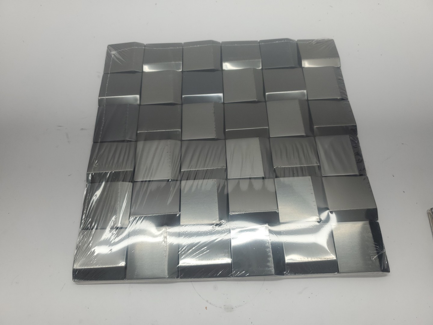 5 Sheets Wall Backsplash Tile, Metal 3D Wall Backsplash Mosaic Tile Sheets