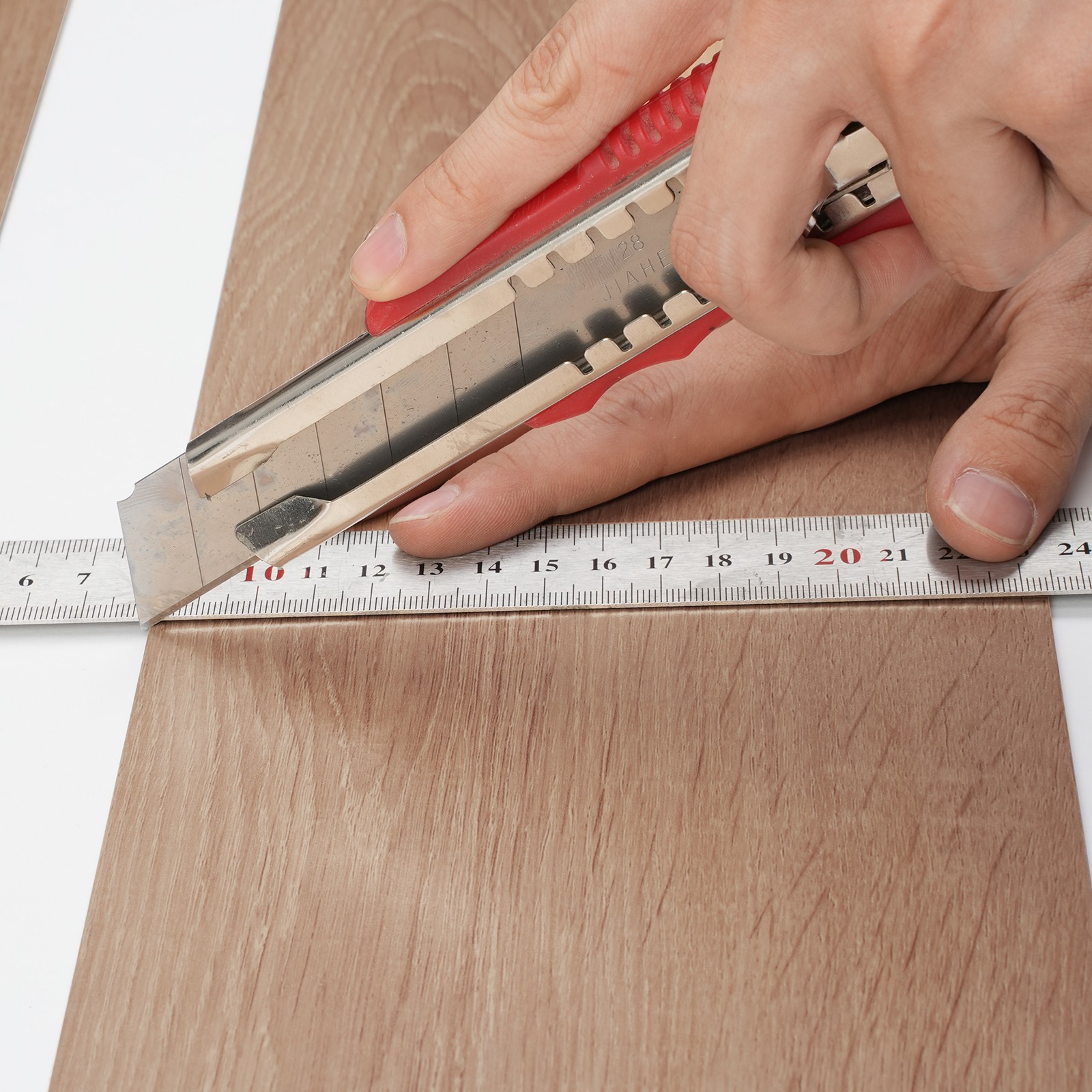 Self Adhesive PVC Vinyl Floor Tiles 36 PCS 2.5mm Thick Natural Wood Grain