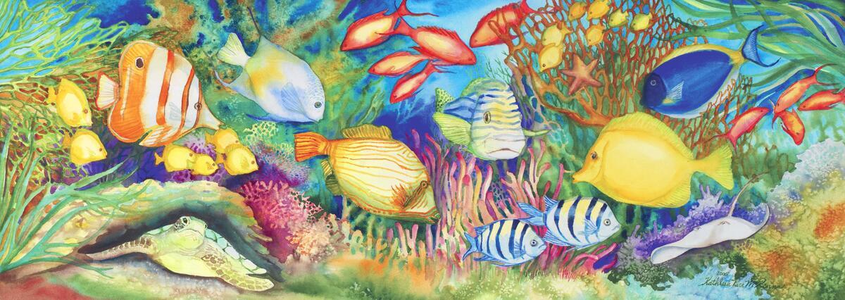 Ceramic Backsplash Tile Mural Fishing Kitchen/Bathroom/Shower – Reef Life