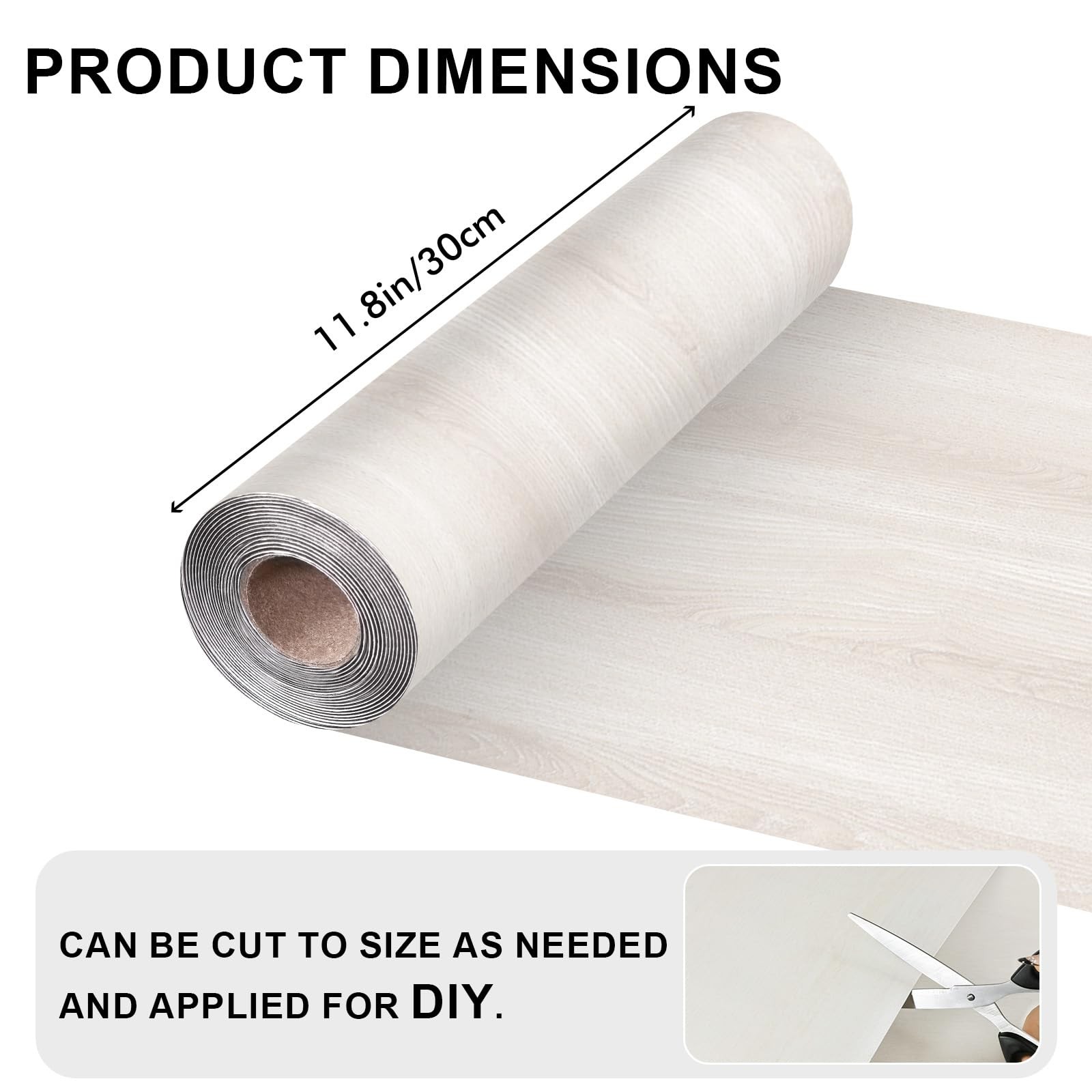 Wood Grain Vinyl Flooring Roll Thicken Peel and Stick Floor Tiles Self-Adhesi…