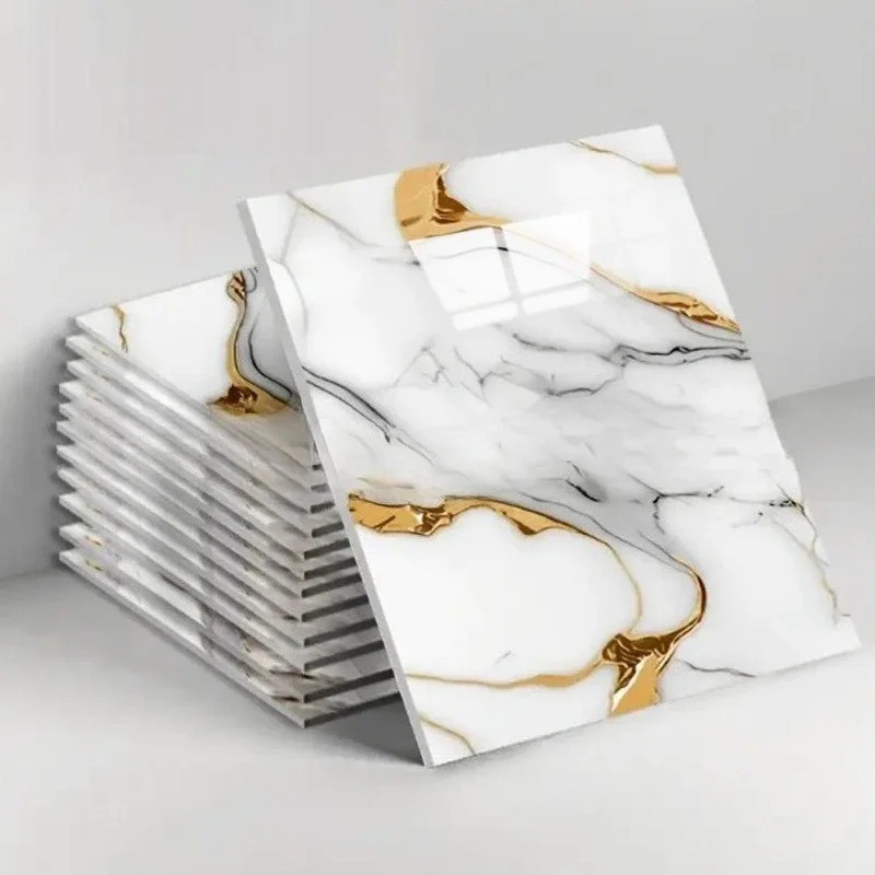 40Pcs Peel and Stick Marble Floor Wall Panels PVC Tiles Sticker Imitation Marble