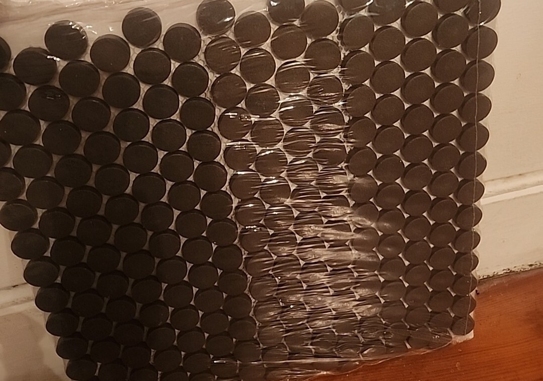 Penny Round Hudson Carbon Porcelain Mosaic Wall Floor Tile Backsplash Satori