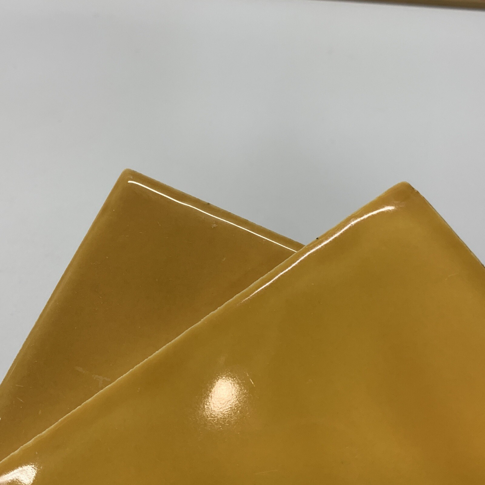 Dark Yellow Ceramic Tile 4 1/4 Vintage FT Mid Century Modern 4×4 Yellow