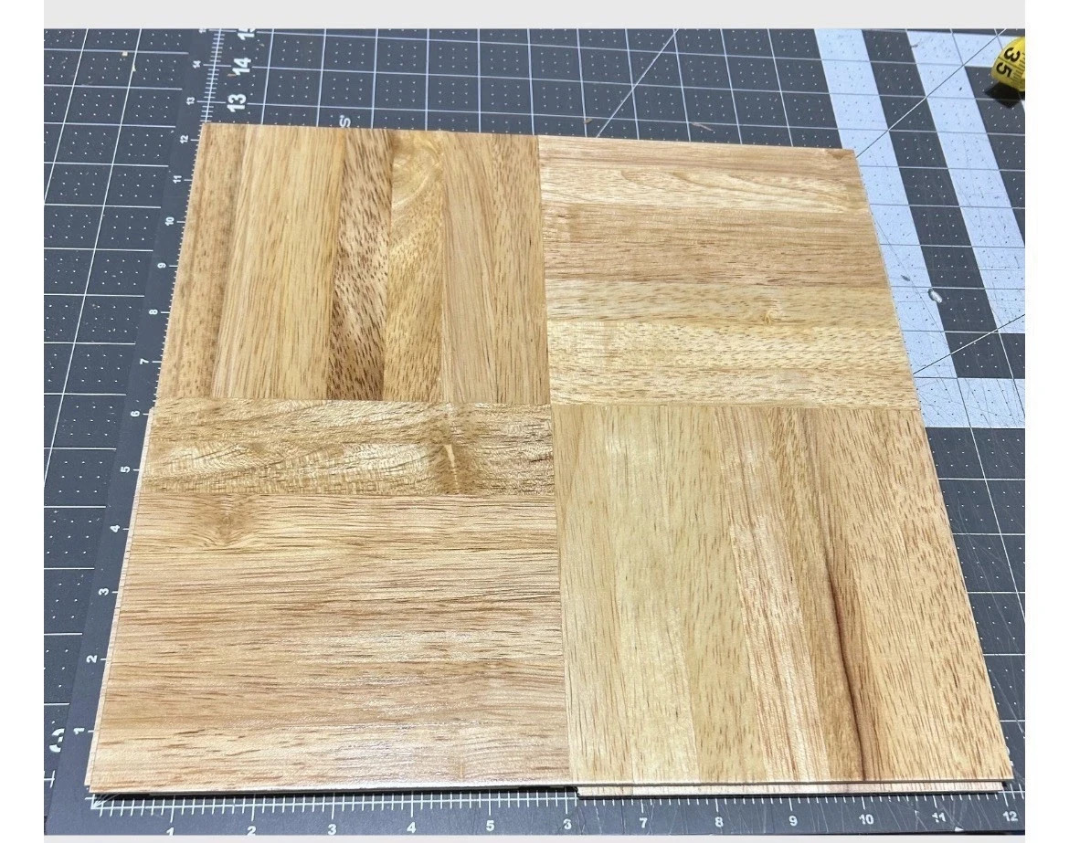 Traffic Master Solid Hardwood Hevea Parquet Flooring Natural Prefinished NEW