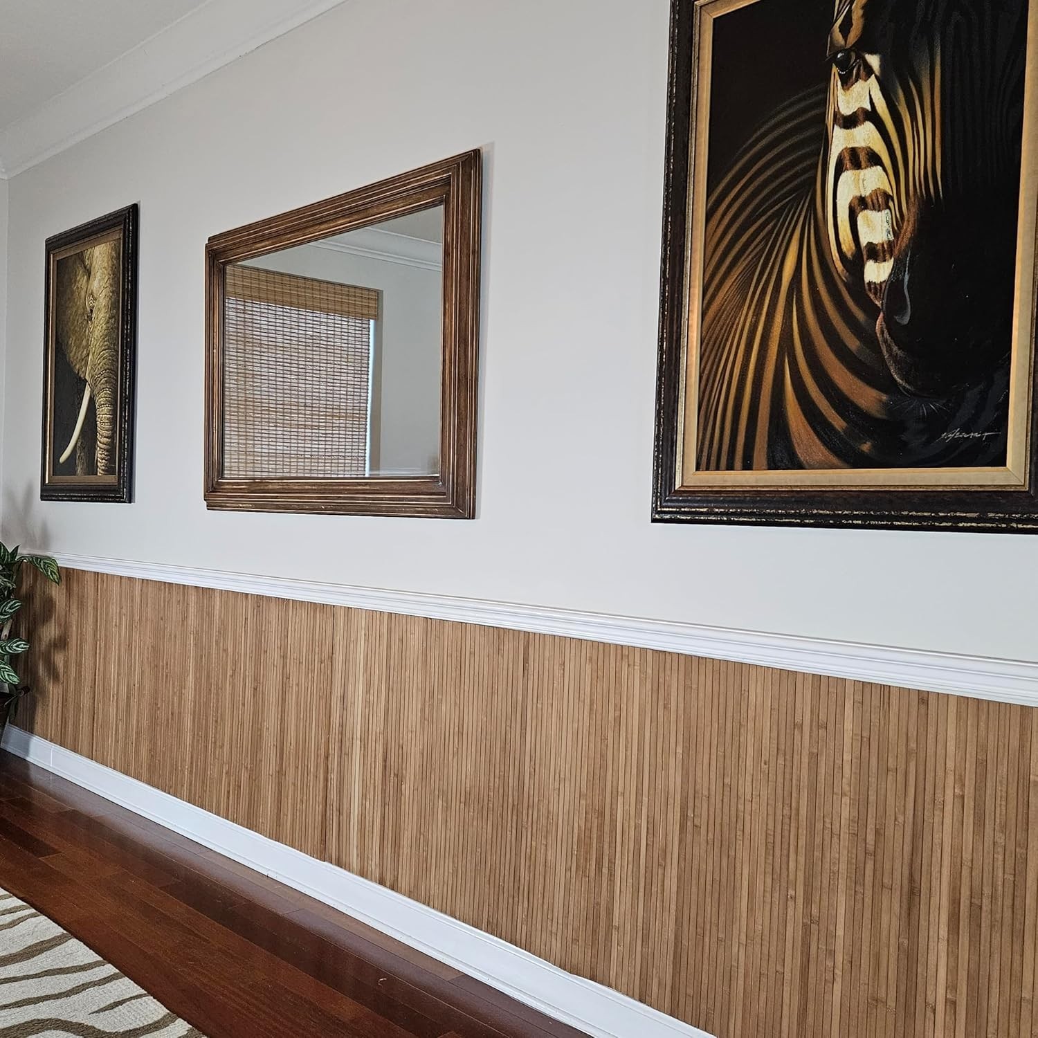 Caramel Natural Bamboo Paneling – 32 sq ft Flexible Wall Cladding for Home Decor