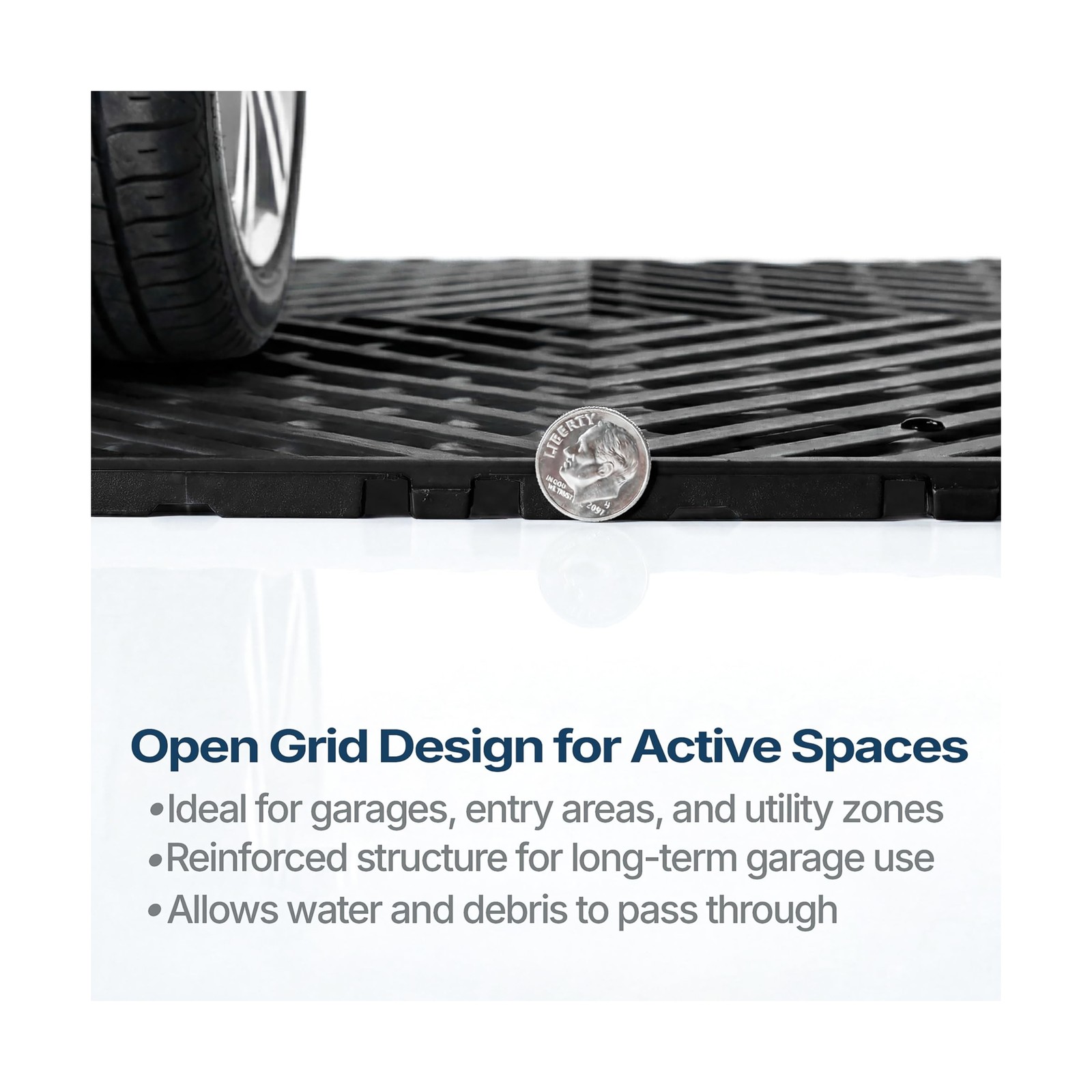 Nitro Tiles Vented by FlooringInc 12″ x 12″ Interlocking Garage Floor Tiles, …