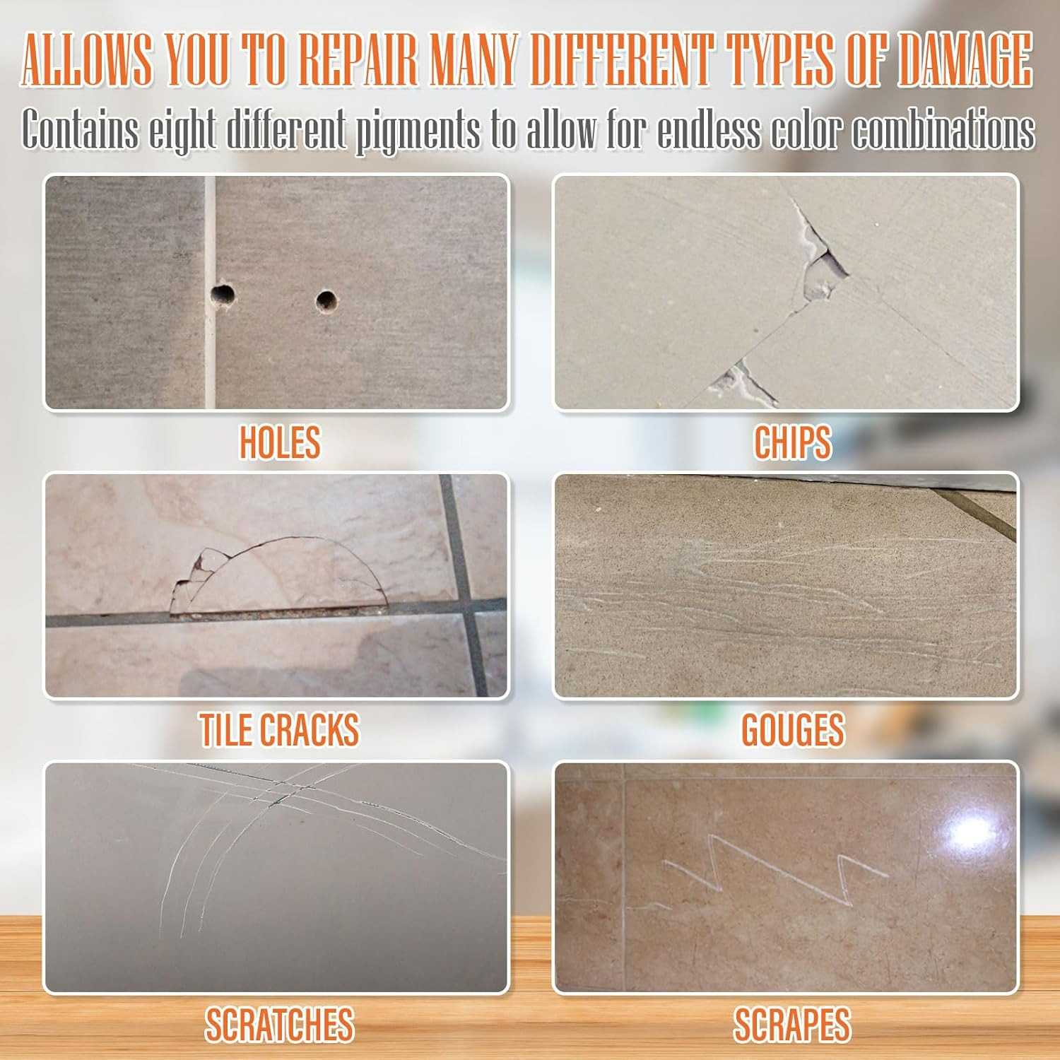 Tile Repair Kit, Ceramic Tile Repair Kit(Color Match), Porcelain Tile Chip Repai