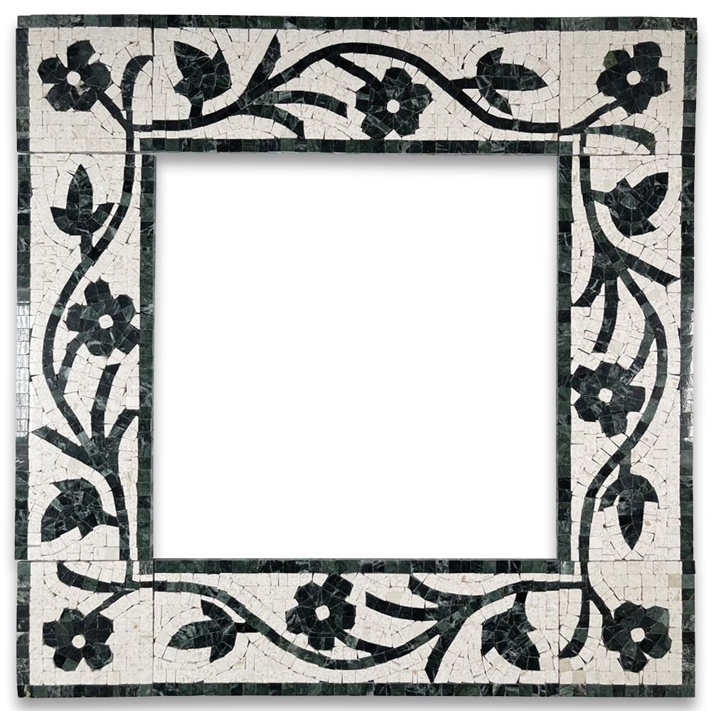 B0036P Marble Mosaic Border Listello Accent Tile Azalea Green 4×12 Polished