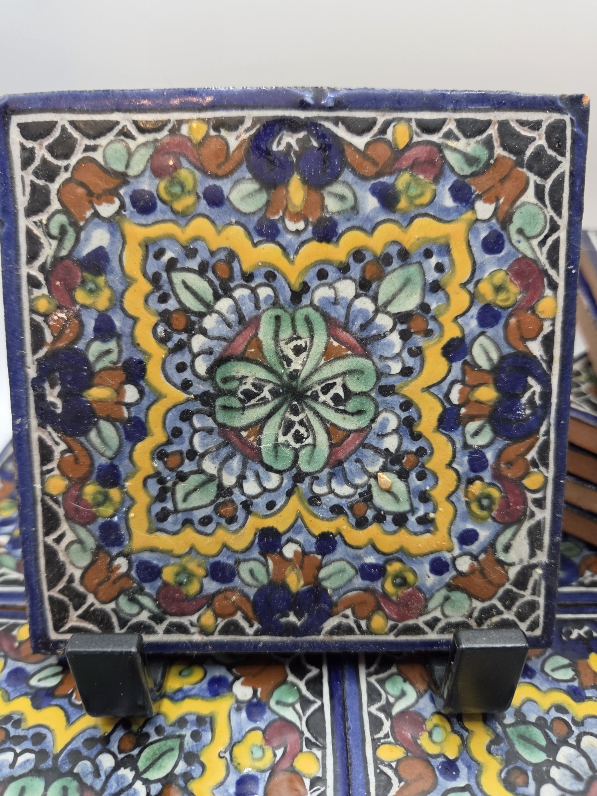 14 Mexican Tile Folk Art Handmade Talavera Backsplash Handpainted Mosaic