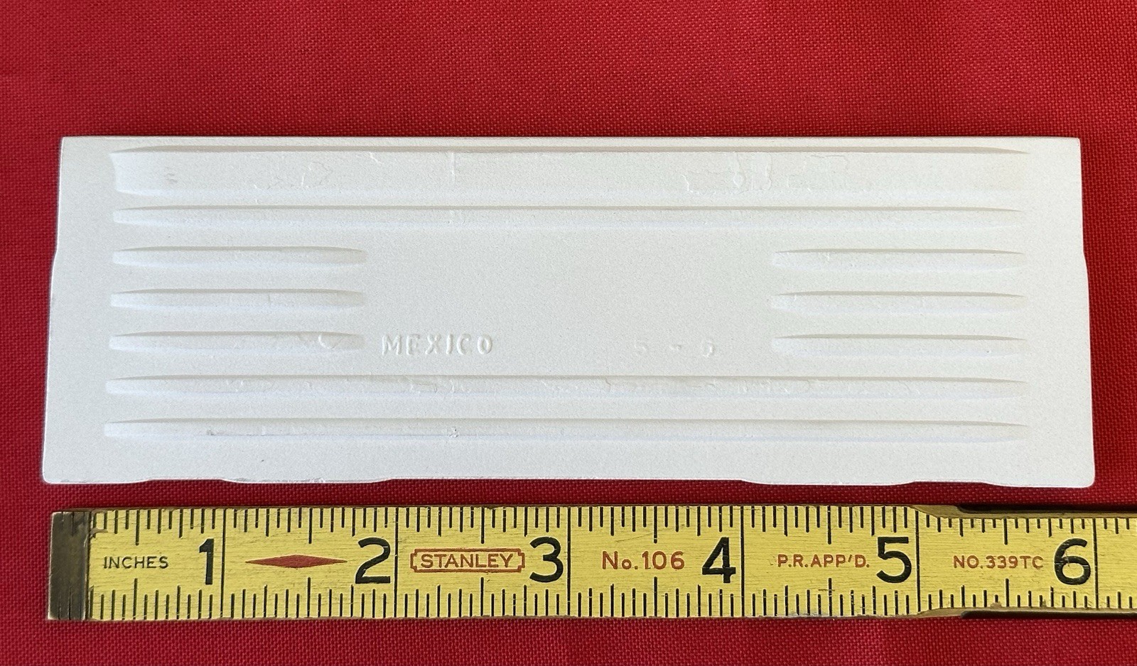 1 pc. Gloss Biscuit #91 by American Olean 2″ X 6″ Surface Bullnose Ceramic Tile