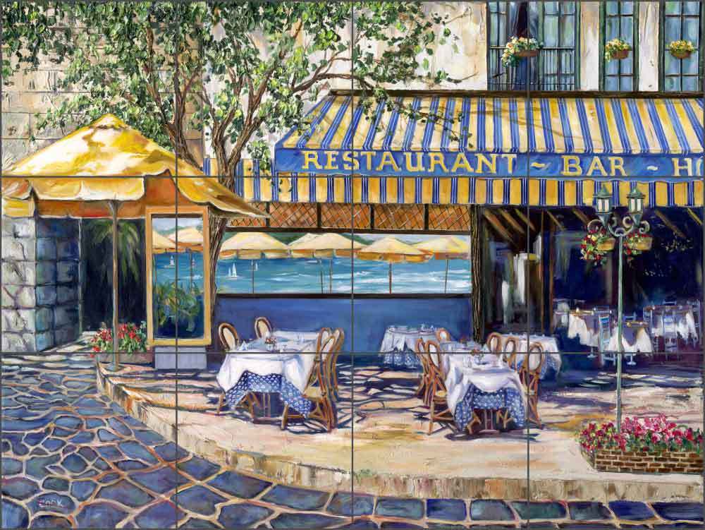 Cafe Tile Backsplash Cook Mediterranean French Art Ceramic Mural GCS010