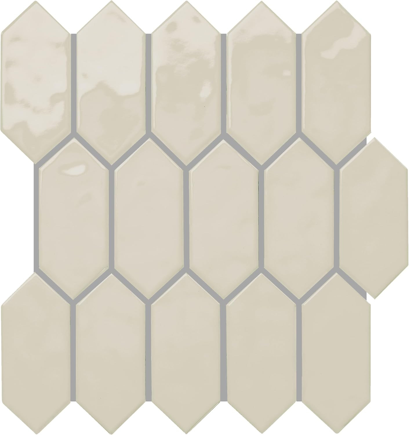 Glossy Olympus 2″x5″ Ceramic Picket Mosaic Tiles – 12 PC per Carton