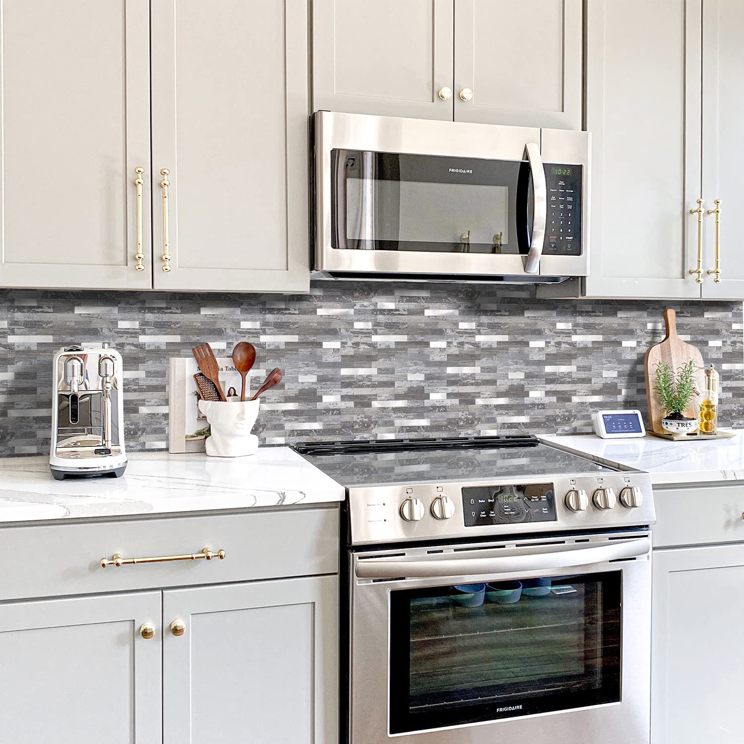 Peel and Stick Backsplash, PVC Wall Tiles Stick on Backsplash for Kitchen(10 …