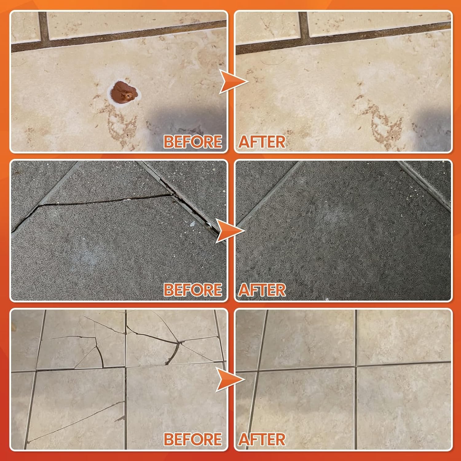 Tile Repair Kit, Ceramic Tile Repair Kit for Chips & Crack Color Match, Porce…