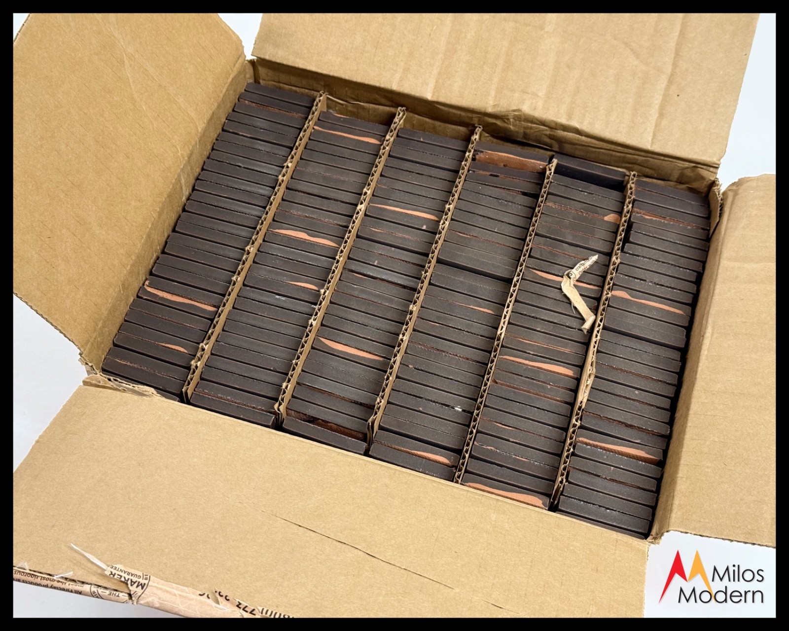 Fireclay Tile Carbon Matte 2×6 Ceramic Tile Neutral Black 168/Box 10 Box Avail.