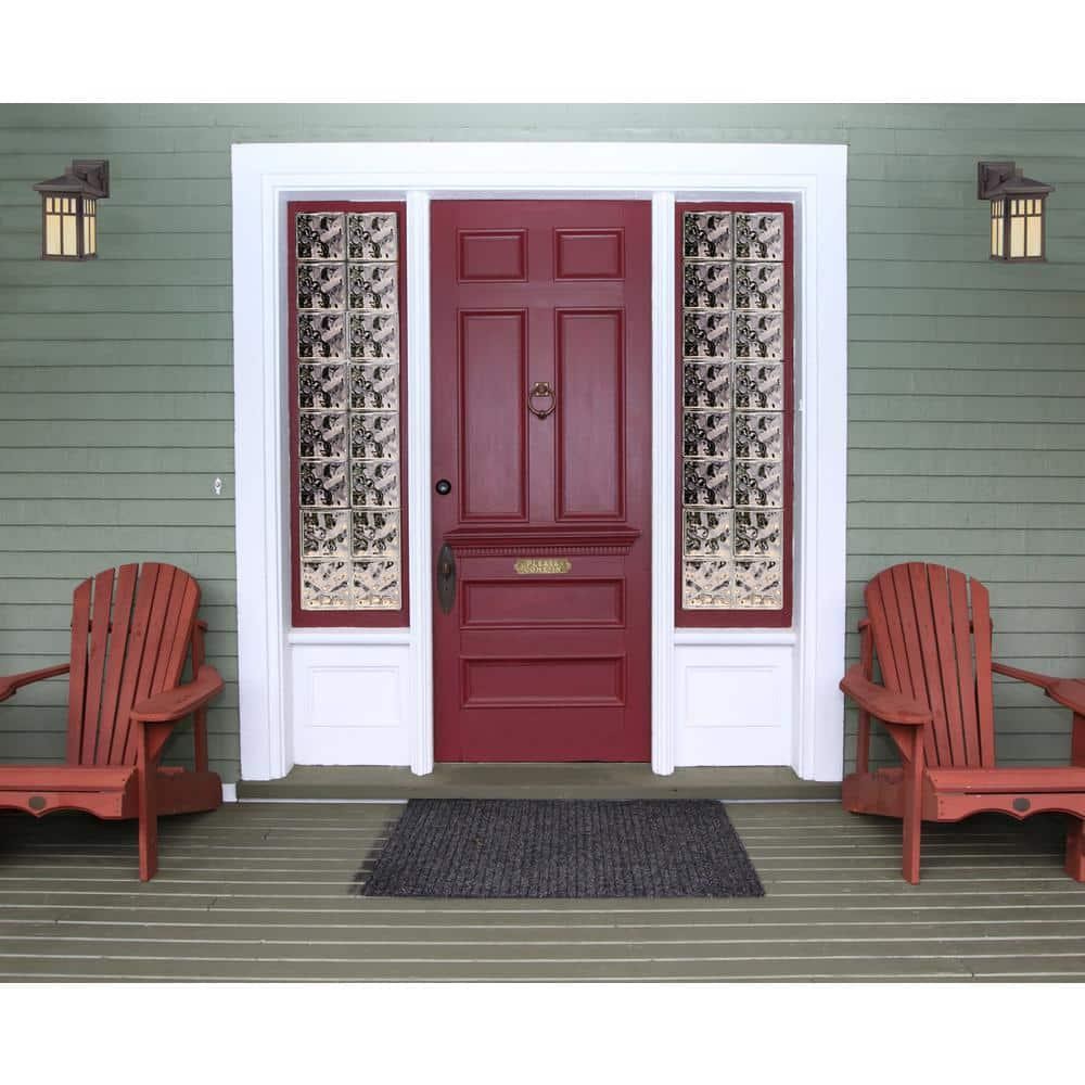 Nubio 4 in. Thick Series 8 in. x 8 in. x 4 in. (8-Pack) Wave Pattern Glass Block